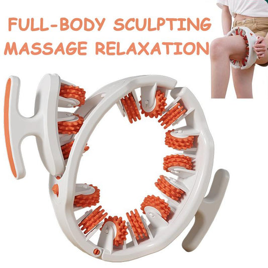 3-In-1 360 Multi-Function Cellulite Manual Push-Pull Massage Roller - Thigh, Calf, Waist Push-Pull Tool - Deep Tissue Pain Relief, Body Sculpting, Anti-Inflammation and Fast Recovery, Pilates Equipment